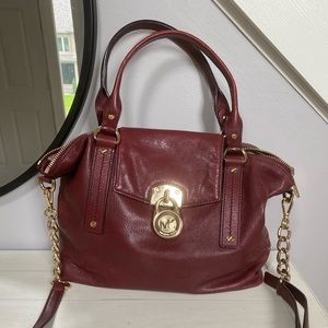 Burgundy Leather Michael Kors Purse